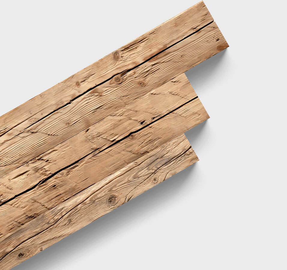 Planches vieux bois taillé à la hache